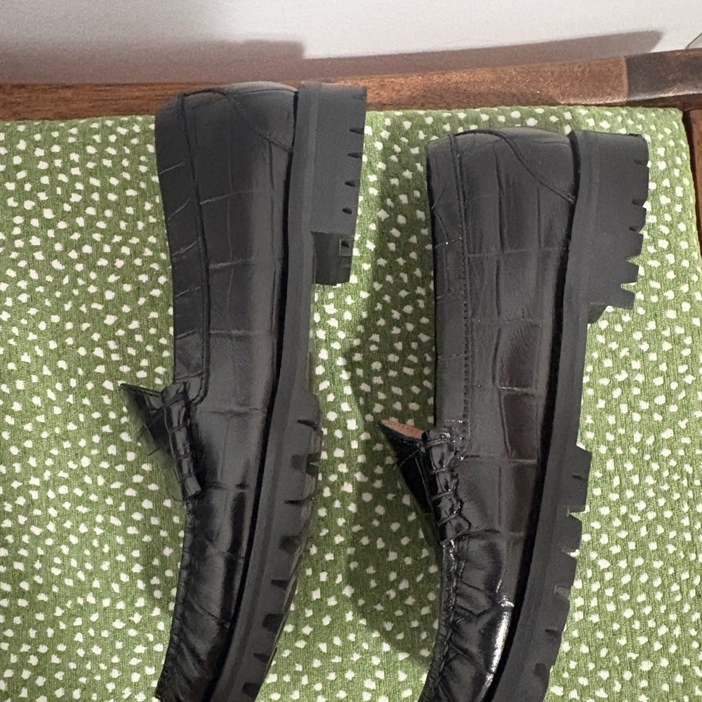 J. Crew croc lug sole Penny Loafers - Picture 3 of 3